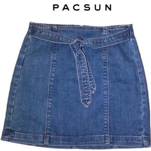 PacSun Women's Denim Front Tie Skirt Size 23